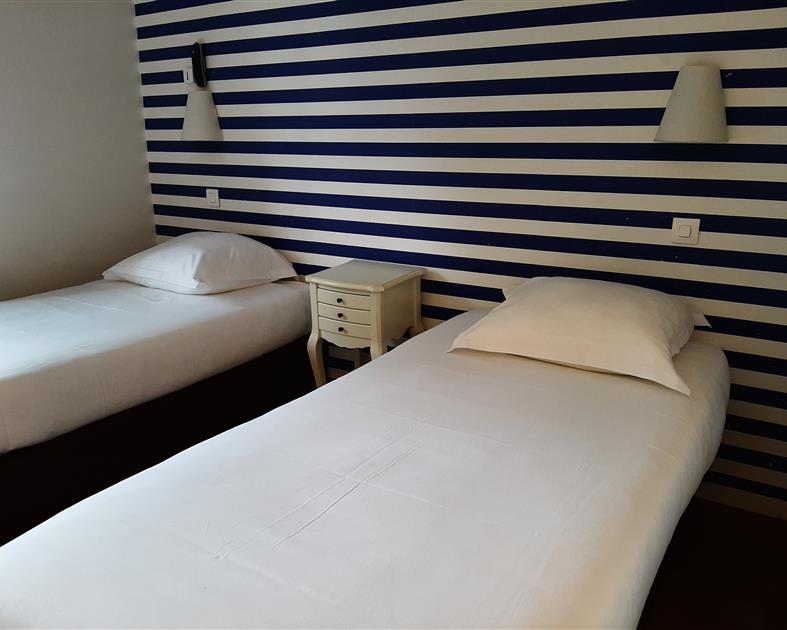 Chambre twin ,2 personnes- Hôtel 2 étoiles Le Royalty à Angers - 