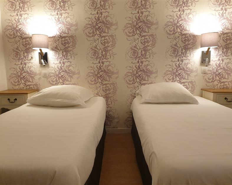 Chambre twin ,2 personnes- Hôtel 2 étoiles Le Royalty à Angers - 